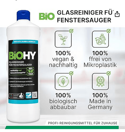 BiOHY Glasreiniger für Fenstersauger 1l